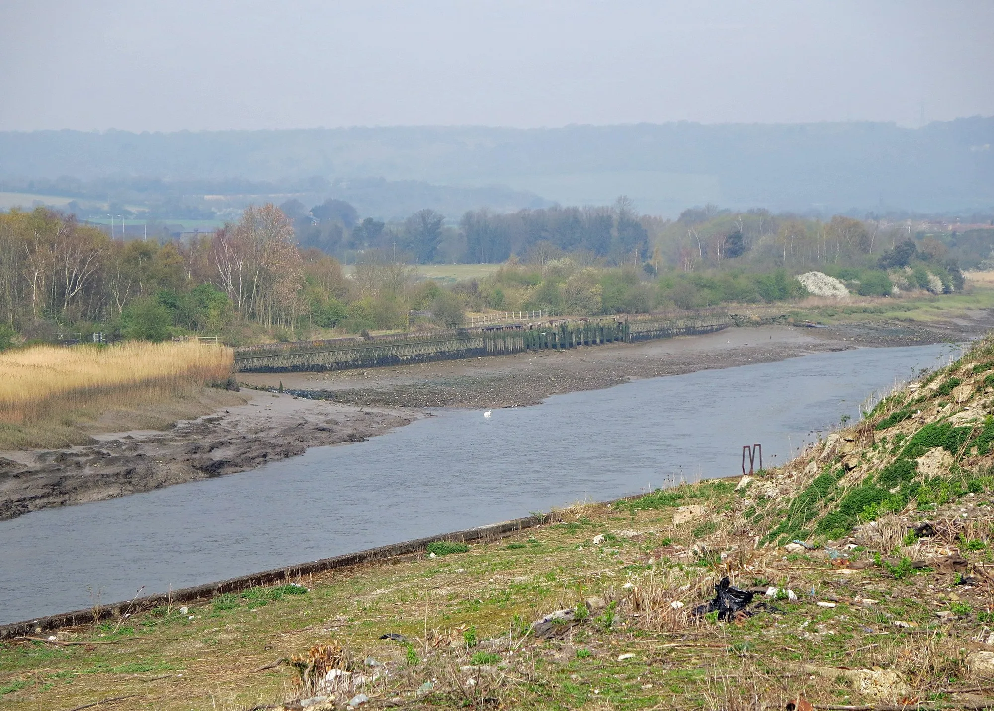The old Holborough cement wharf on the River Medway